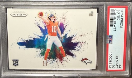2024 Panini Prizm Color Blast Bo Nix #4 card