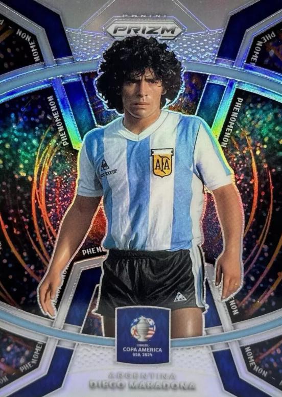 2024 Panini Prizm Copa America Phenomenon Diego Maradona [Silver] #37 card
