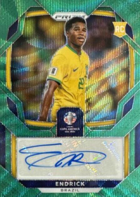 2024 Panini Prizm Copa America Signature Endrick [Green Wave] #S-E card