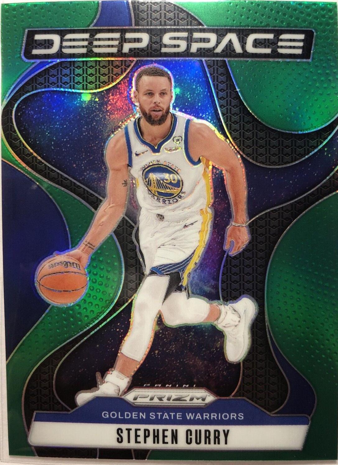 2024 Panini Prizm Deep Space Stephen Curry [Green] #10 card