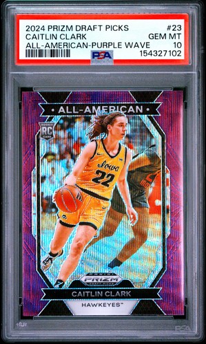 2024 Panini Prizm Draft Picks All-American Caitlin Clark [Purple Wave] #23 card