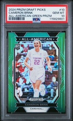 2024 Panini Prizm Draft Picks All-American Cameron Brink [Green] #10 card