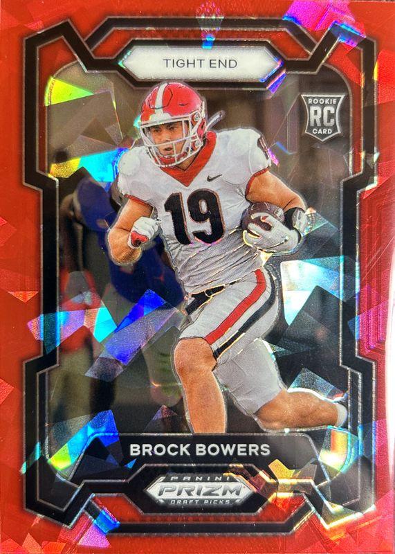 2024 Panini Prizm Draft Picks Brock Bowers [Red Ice] #107 card