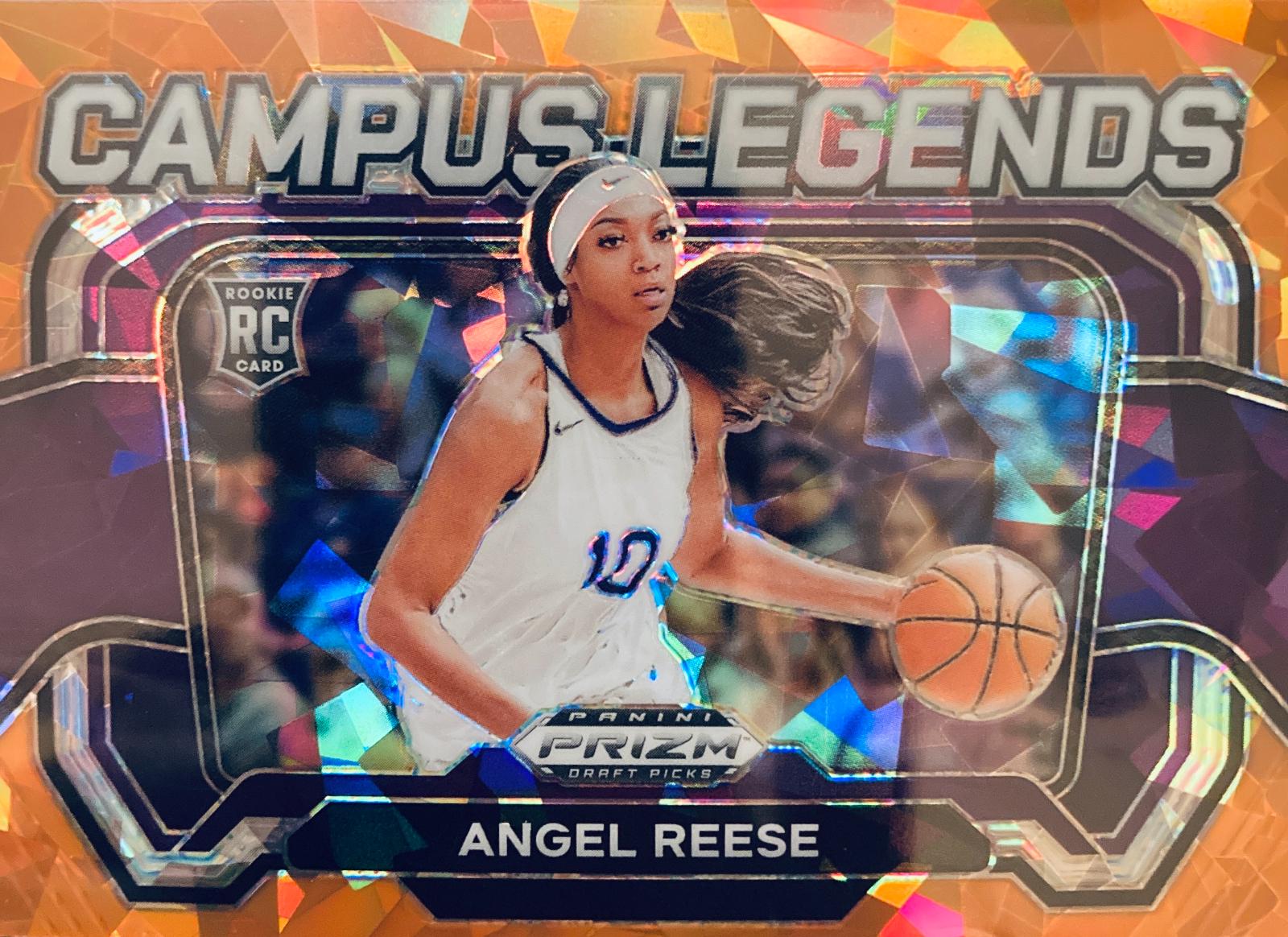 2024 Panini Prizm Draft Picks Campus Legends Angel Reese [Orange Ice] #4 card