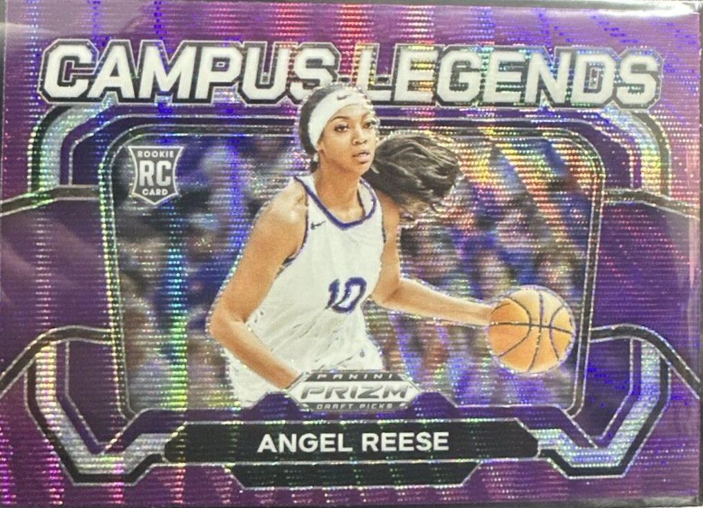 2024 Panini Prizm Draft Picks Campus Legends Angel Reese [Purple Wave] #4 card