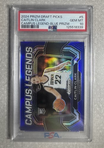 2024 Panini Prizm Draft Picks Campus Legends Caitlin Clark [Blue] #5 card