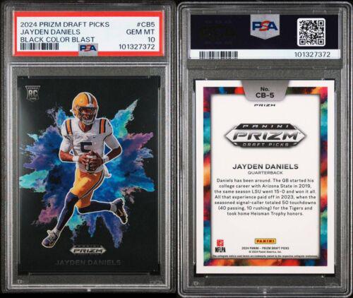2024 Panini Prizm Draft Picks Color Blast Jayden Daniels [Black] #CB-5 card