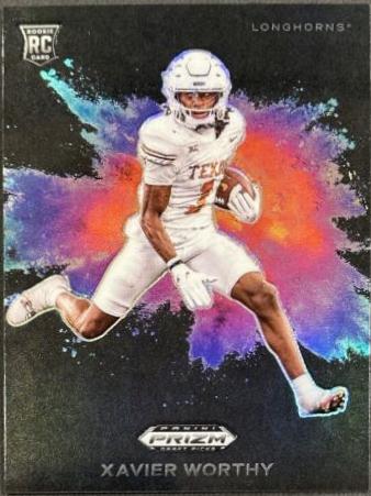 2024 Panini Prizm Draft Picks Color Blast Xavier Worthy [Black] #CB-6 card