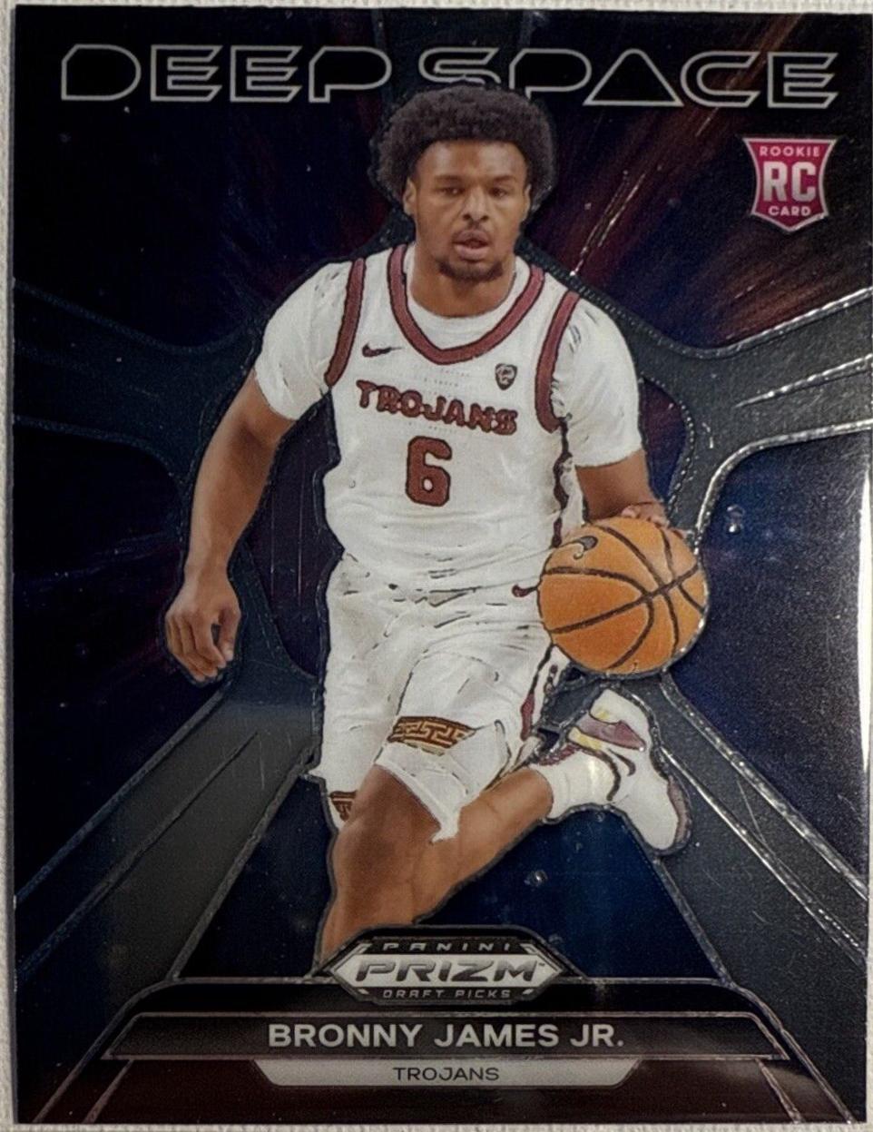 2024 Panini Prizm Draft Picks Deep Space Bronny James Jr. #19 card
