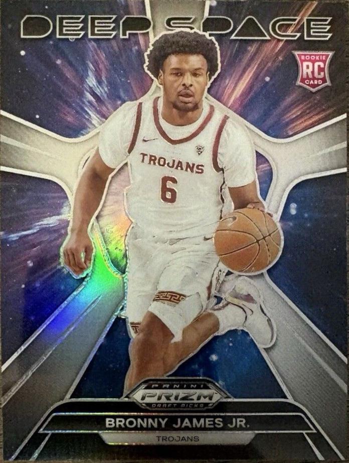 2024 Panini Prizm Draft Picks Deep Space Bronny James Jr. [Silver] #19 card