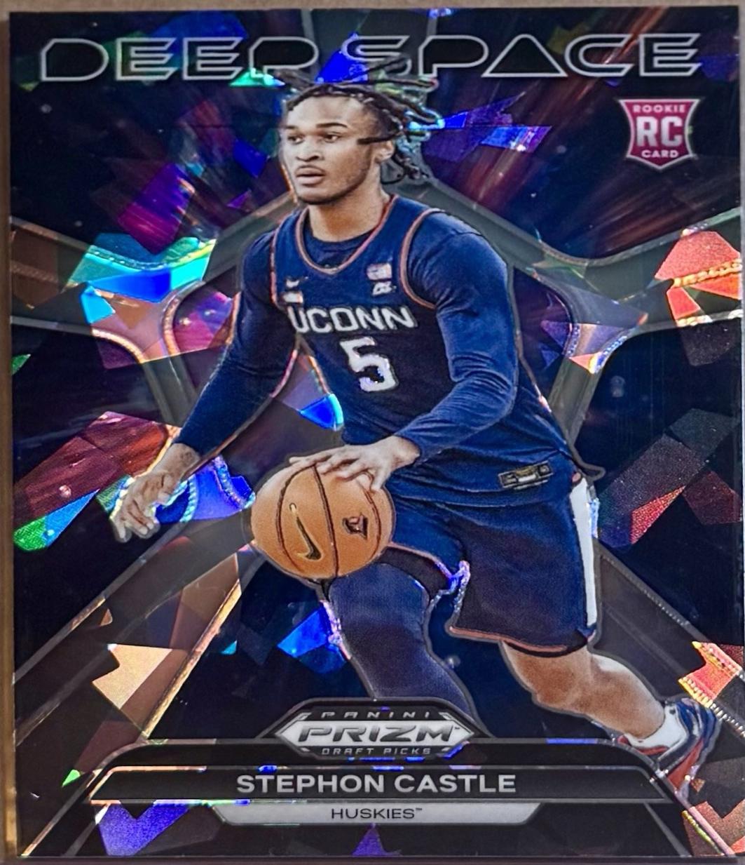 2024 Panini Prizm Draft Picks Deep Space Stephon Castle [Ice] #15 card