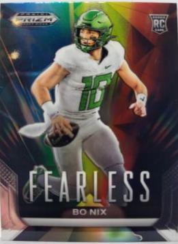 2024 Panini Prizm Draft Picks Fearless Bo Nix #F-BN card