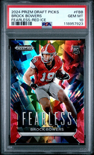 2024 Panini Prizm Draft Picks Fearless Brock Bowers [Red Ice] #F-BB card