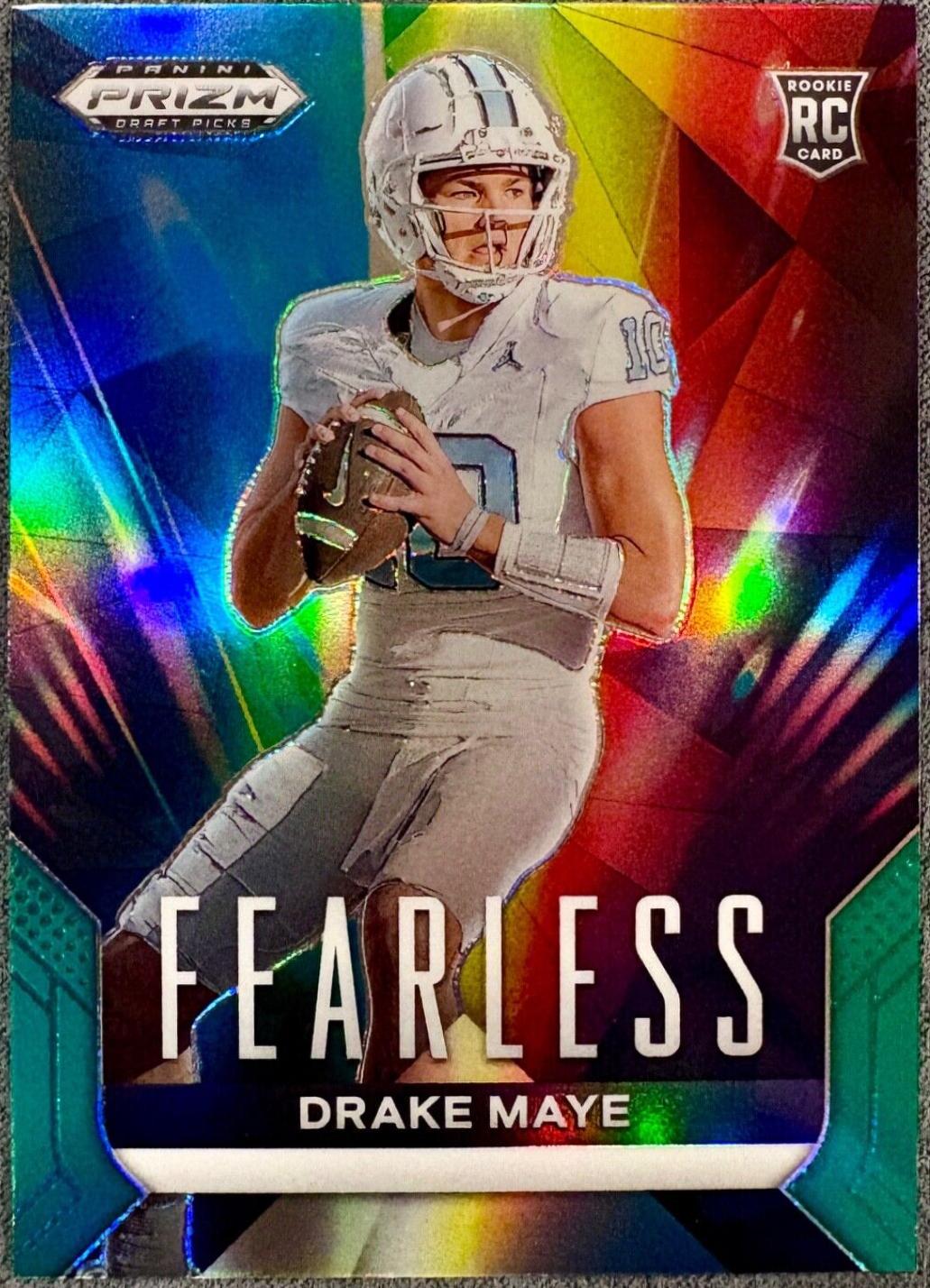 2024 Panini Prizm Draft Picks Fearless Drake Maye [Green] #F-DM card
