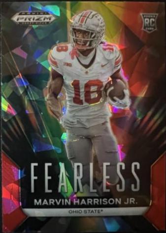 2024 Panini Prizm Draft Picks Fearless Marvin Harrison Jr. [Red Ice] #F-MHJ card