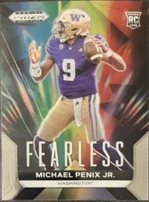 2024 Panini Prizm Draft Picks Fearless Michael Penix Jr. #F-MPJ card