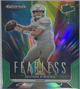 2024 Panini Prizm Draft Picks Fearless Quinn Ewers [Green] #F-QE card