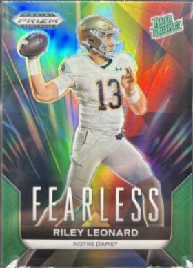 2024 Panini Prizm Draft Picks Fearless Riley Leonard [Green] #F-RL card