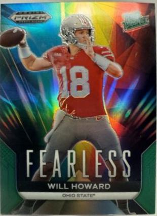 2024 Panini Prizm Draft Picks Fearless Will Howard [Green] #F-WH card
