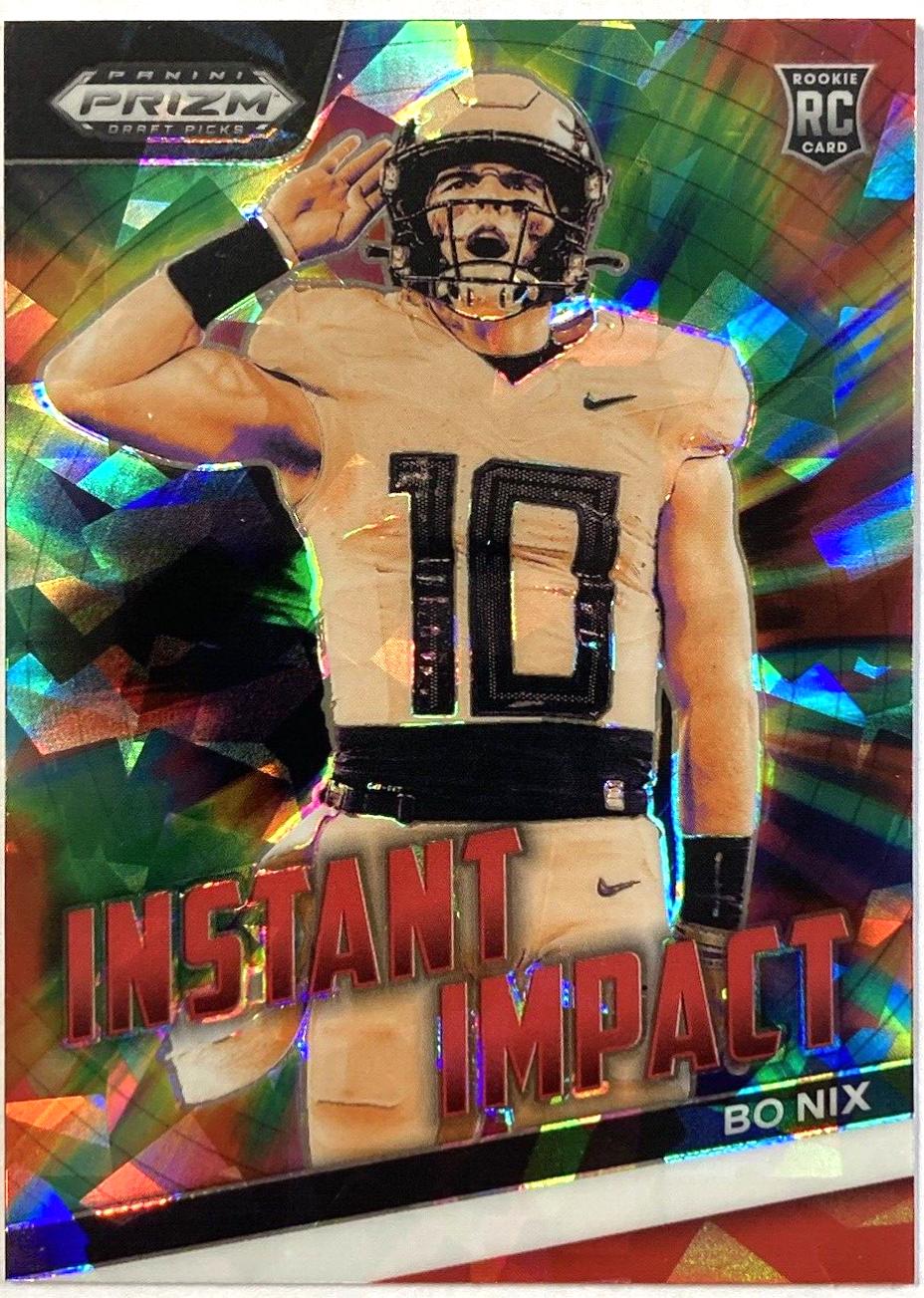 2024 Panini Prizm Draft Picks Instant Impact Bo Nix [Red Ice] #II-BN card