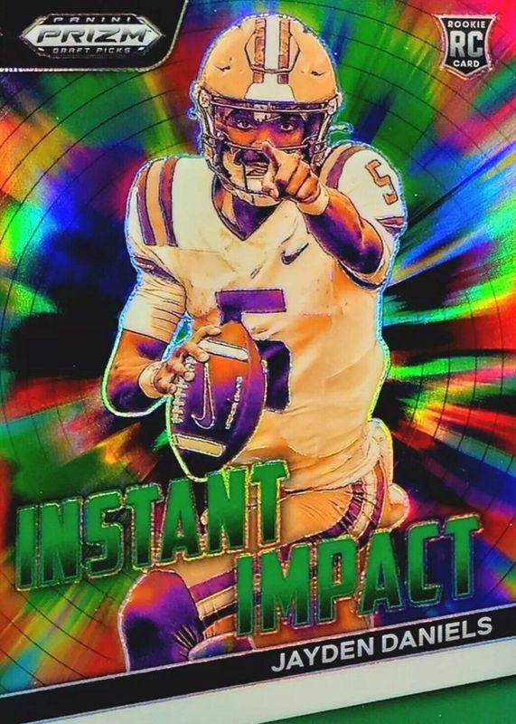 2024 Panini Prizm Draft Picks Instant Impact Jayden Daniels [Green] #II-JD card