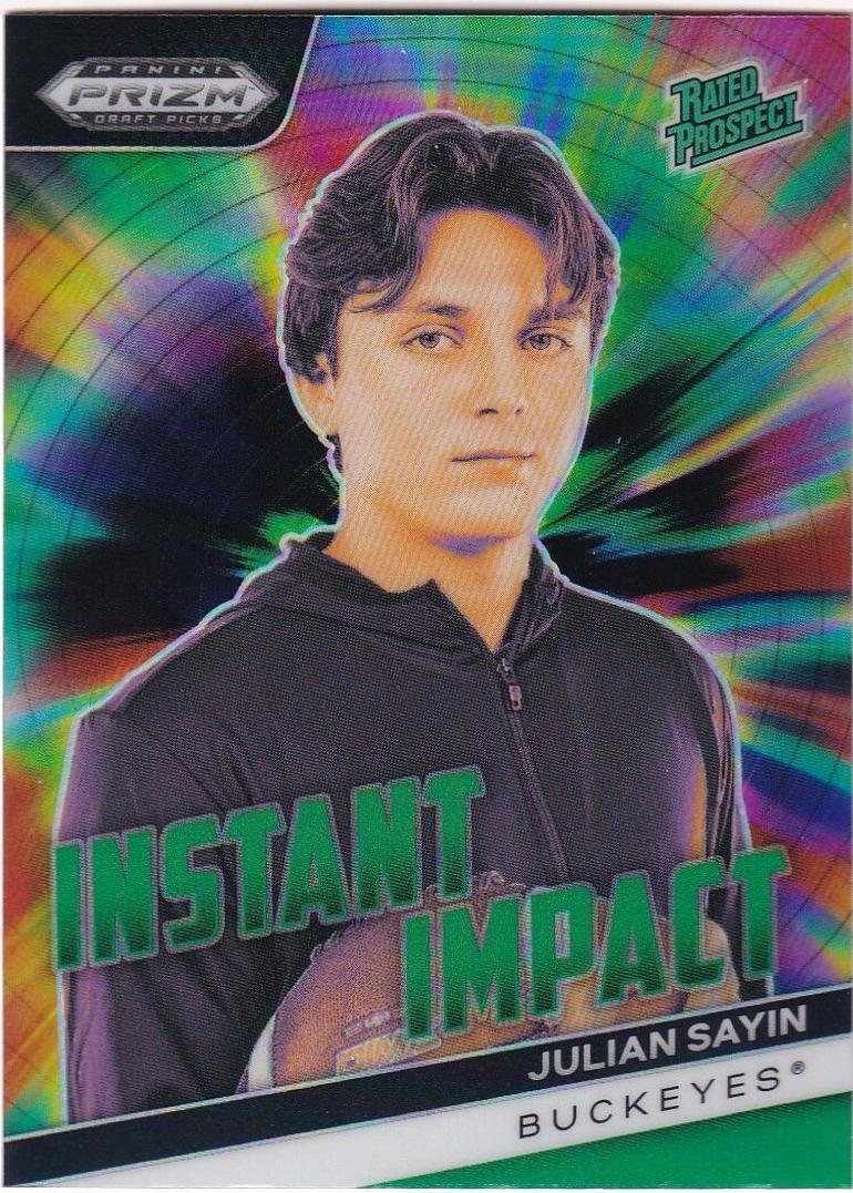 2024 Panini Prizm Draft Picks Instant Impact Julian Sayin [Green] #II-JS card