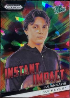 2024 Panini Prizm Draft Picks Instant Impact Julian Sayin [Red Ice] #II-JS card