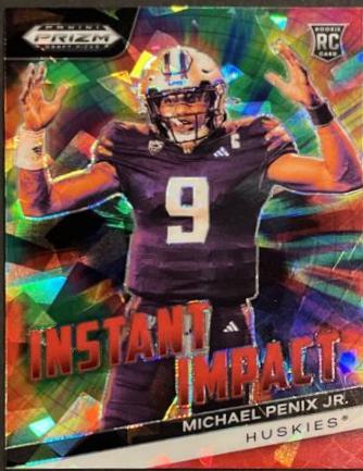 2024 Panini Prizm Draft Picks Instant Impact Michael Penix Jr. [Red Ice] #II-MPJ card