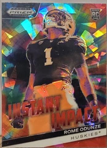 2024 Panini Prizm Draft Picks Instant Impact Rome Odunze [Red Ice] #II-RO card