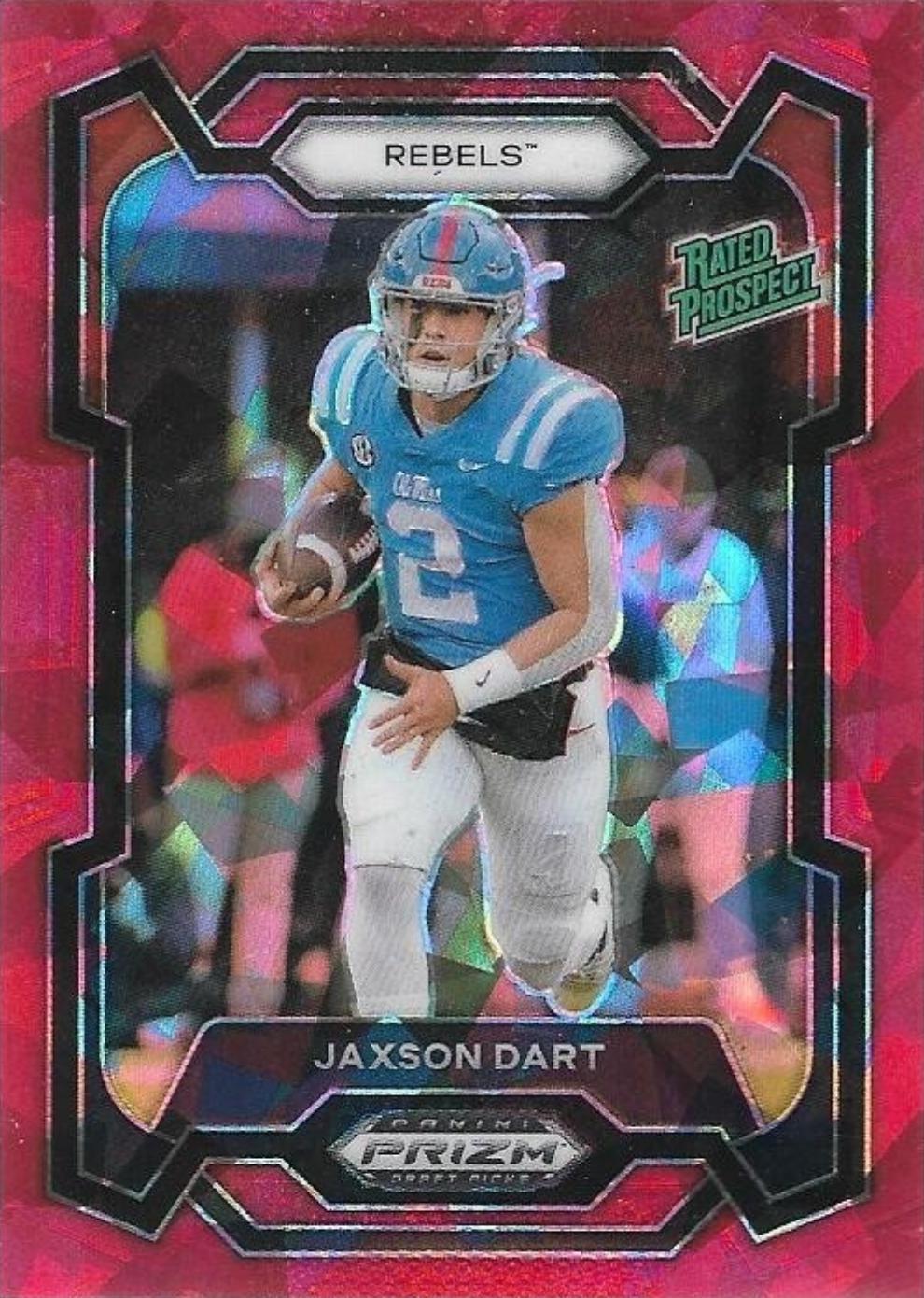 2024 Panini Prizm Draft Picks Jaxson Dart [Red Ice] #147 card