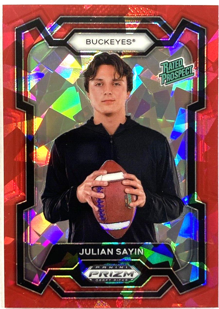 2024 Panini Prizm Draft Picks Julian Sayin [Red Ice] #193 card