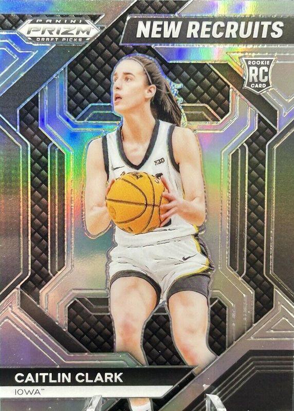 2024 Panini Prizm Draft Picks New Recruits Caitlin Clark [Silver] #14 card
