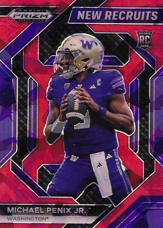 2024 Panini Prizm Draft Picks New Recruits Michael Penix Jr. [Red Ice] #NR-MPJ card