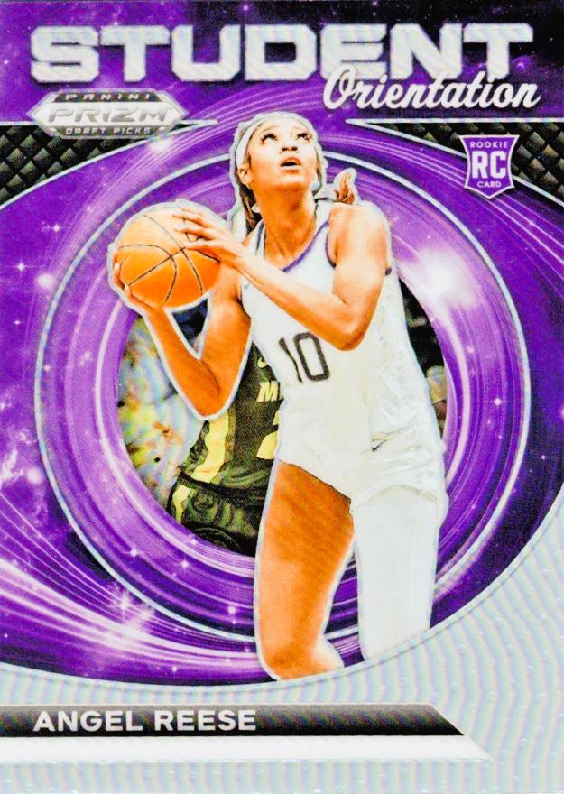 2024 Panini Prizm Draft Picks Student Orientation Angel Reese [Silver] #18 card