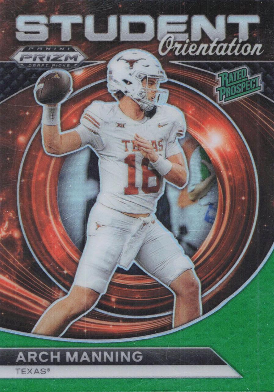 2024 Panini Prizm Draft Picks Student Orientation Arch Manning [Green] #SO-AM card
