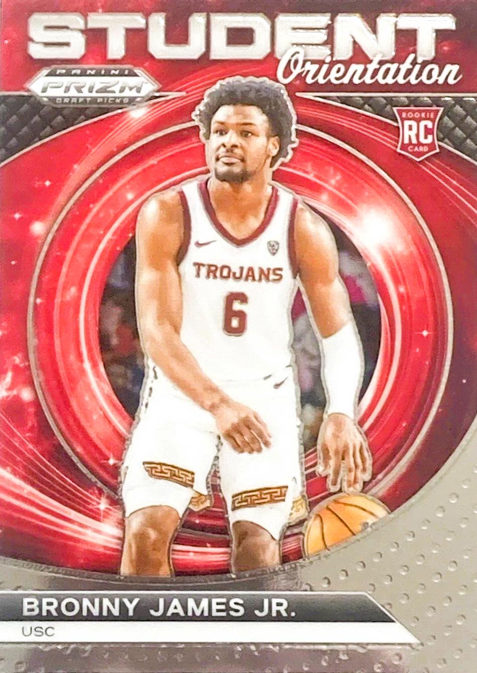 2024 Panini Prizm Draft Picks Student Orientation Bronny James Jr. #12 card