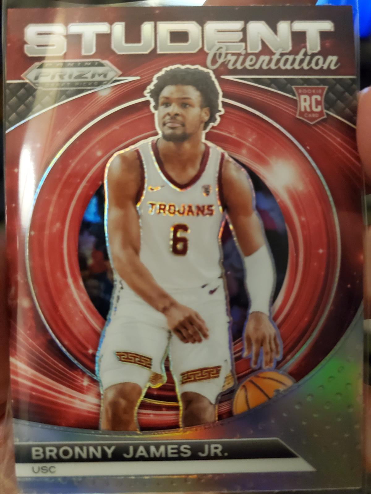 2024 Panini Prizm Draft Picks Student Orientation Bronny James Jr. [Silver] #12 card