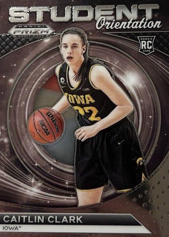2024 Panini Prizm Draft Picks Student Orientation Caitlin Clark #22 card