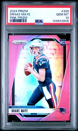 2024 Panini Prizm Drake Maye [Pink] #329 card