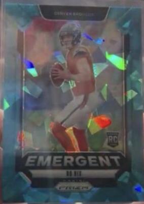 2024 Panini Prizm Emergent Bo Nix [Blue Ice] #3 card