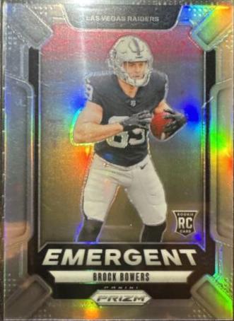 2024 Panini Prizm Emergent Brock Bowers [Silver] #8 card