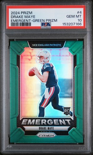2024 Panini Prizm Emergent Drake Maye [Green] #4 card