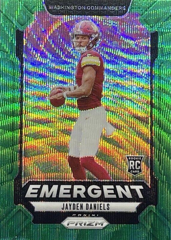 2024 Panini Prizm Emergent Jayden Daniels [Wave Green] #2 card