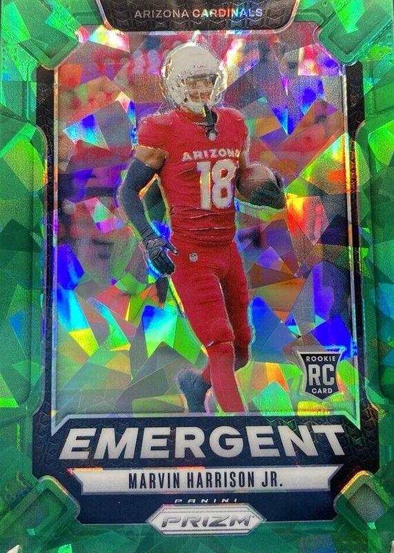 2024 Panini Prizm Emergent Marvin Harrison Jr. [Green Ice] #5 card