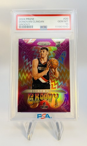 2024 Panini Prizm Groovy Donovan Clingan #20 card