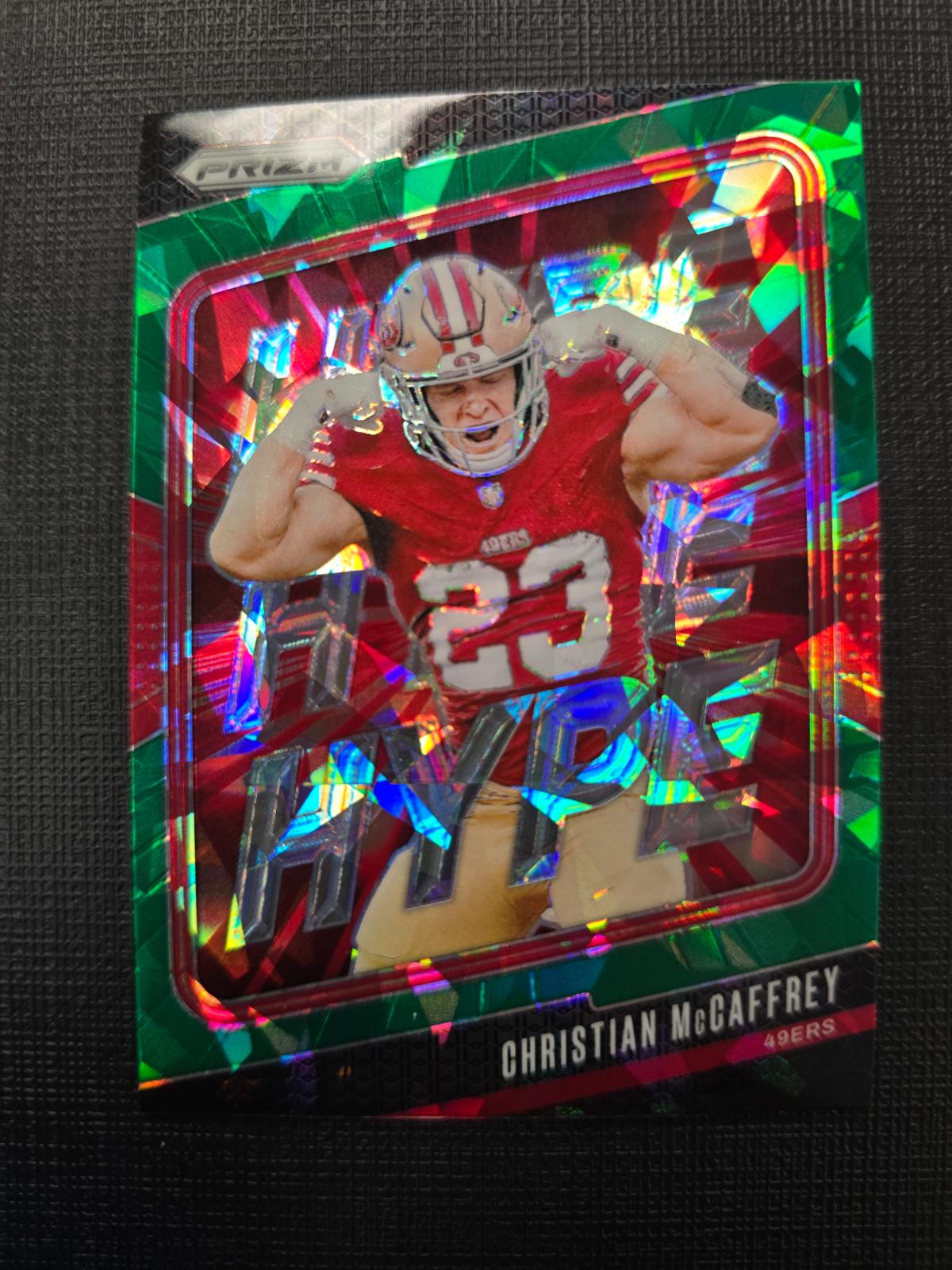 2024 Panini Prizm Hype Christian McCaffrey [Green Ice] #5 card
