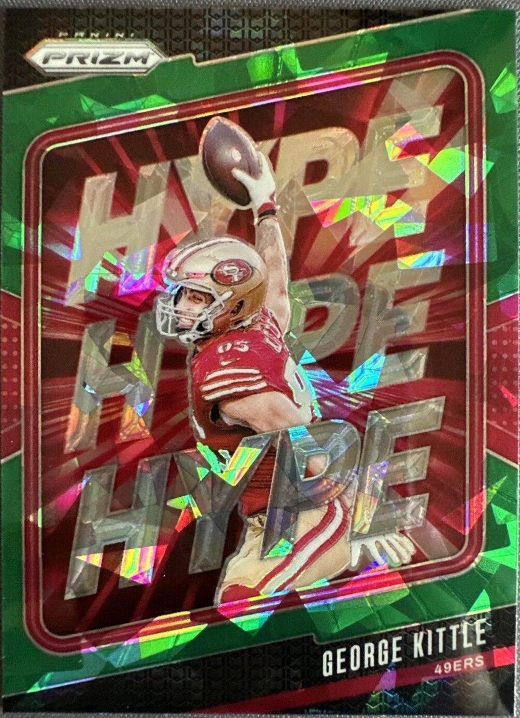 2024 Panini Prizm Hype George Kittle [Green Ice] #8 card