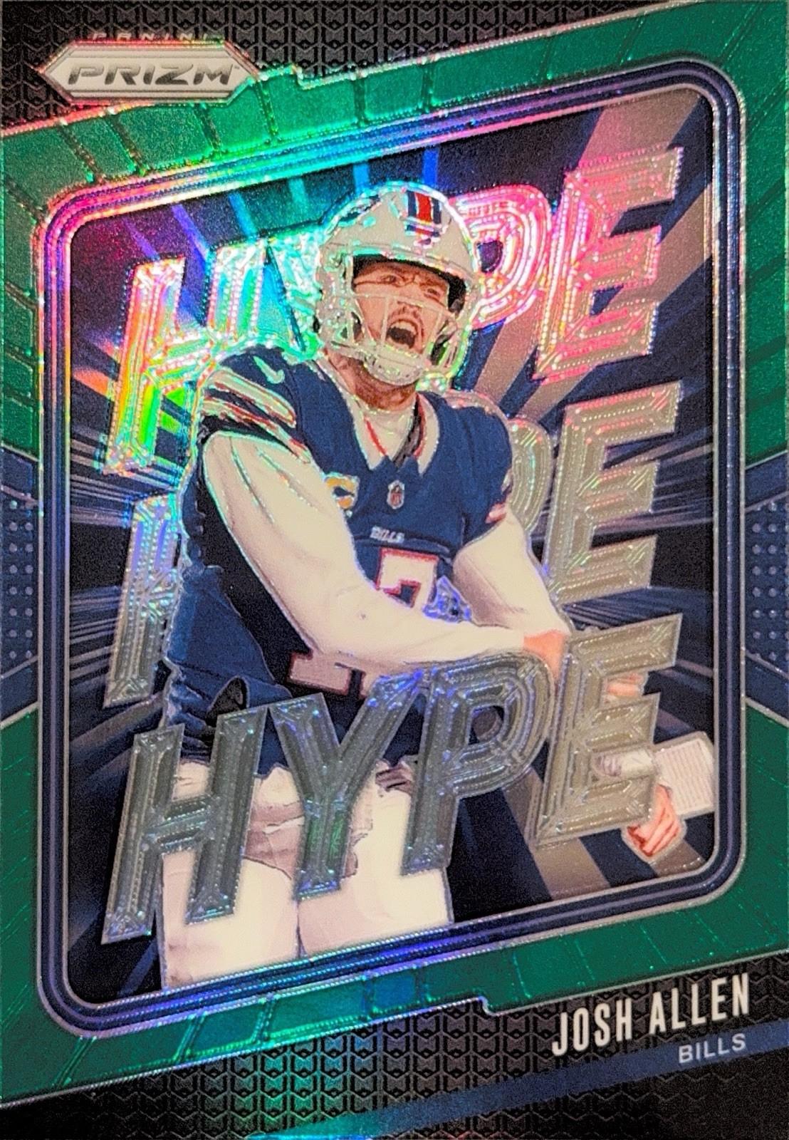 2024 Panini Prizm Hype Josh Allen [Green] #13 card