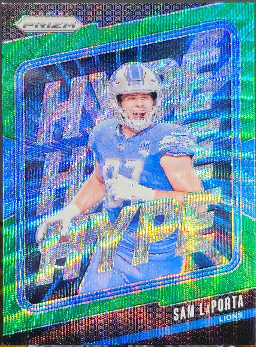 2024 Panini Prizm Hype Sam LaPorta [Wave Green] #14 card