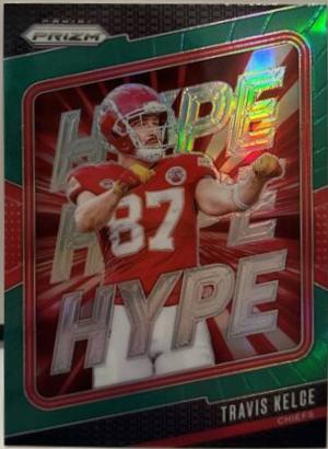 2024 Panini Prizm Hype Travis Kelce [Green] #7 card